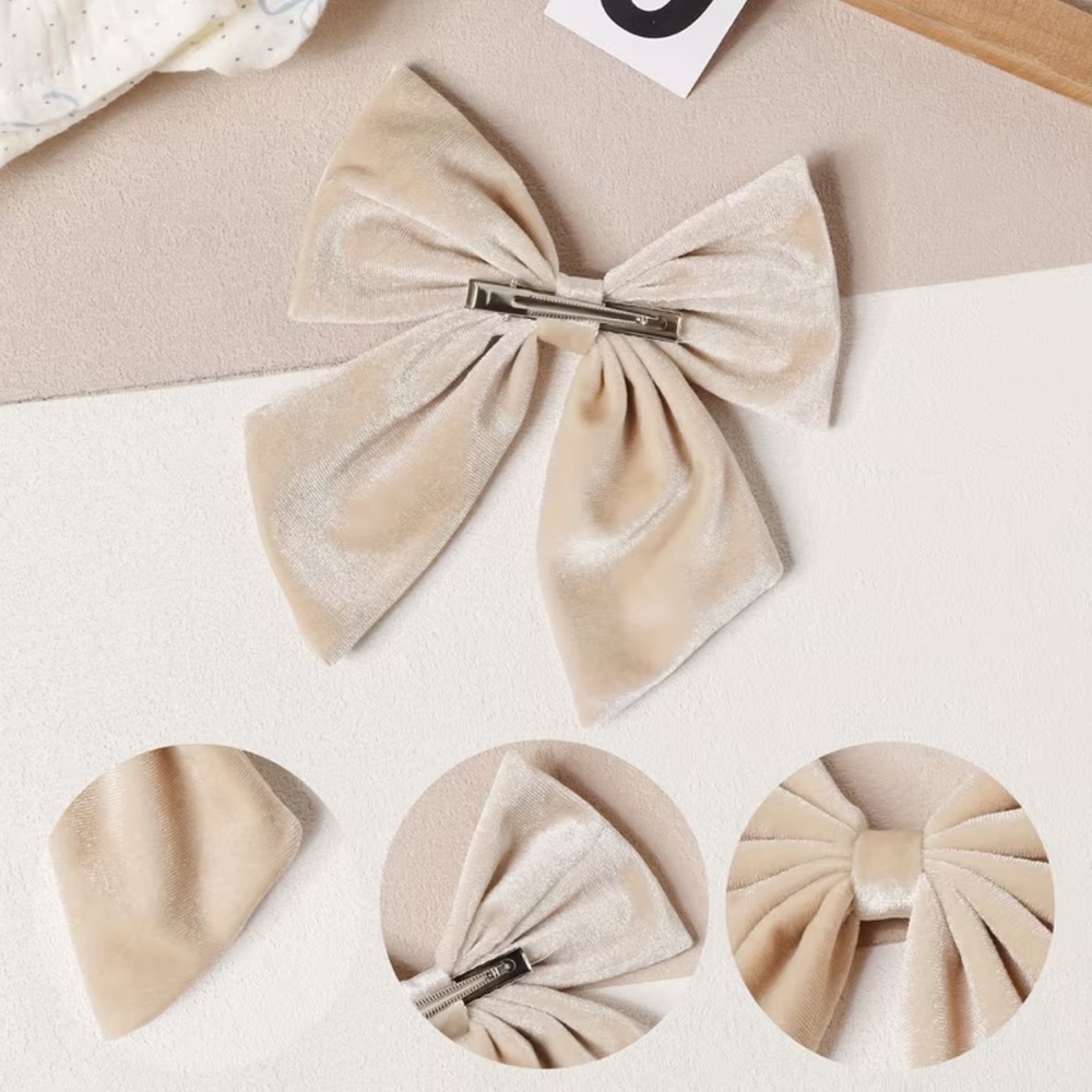 Elegant White Bow Hair Clip. Hair accessories. 🎀 - Picture 2 of 3